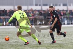 1. Bundesliga - Fußball - Testspiel - FC Ingolstadt 04 - 1. FC Heidenheim - links Hauke Wahl, rechts Robert Leipertz (13, FCI)