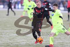 1. BL - Saison 2016/2017 - FC Ingolstadt 04 - 1.FC Heidenheim - Testspiel - Vorbereitungsspiel - Florent Hadergjonaj (#33 FCI) - Becker Robin (gelb Heidenheim) - Foto: Meyer Jürgen