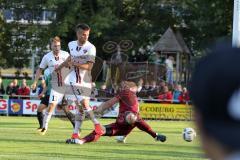 1. Bundesliga - Fußball - Testspiel - FC Ingolstadt 04 - VfB Eichstädt - links Stefan Lex (14, FCI) trifft zum 0:3 Tor Jubel Torwart Jonas Herter Chancenlos