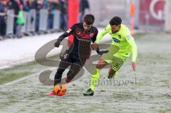 1. BL - Saison 2016/2017 - FC Ingolstadt 04 - 1.FC Heidenheim - Testspiel - Vorbereitungsspiel - Stefan Lex (#14 FCI) - Gnaase Dave (gelb Heidenheim) - Foto: Meyer Jürgen