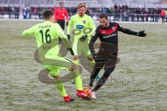 1. BL - Saison 2016/2017 - FC Ingolstadt 04 - 1.FC Heidenheim - Testspiel - Vorbereitungsspiel - Mathew Leckie (#7 FCI) - Becker Robin (gelb Heidenheim) - Foto: Meyer Jürgen