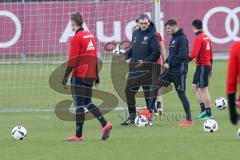 1. Bundesliga - Fußball - FC Ingolstadt 04 - Training - Interimstrainer Michael Henke übernimmt Training bis neuer Cheftrainer gefunden ist. Im Gespräch mit Pascal Groß (10, FCI)