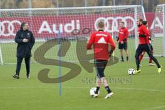 1. Bundesliga - Fußball - FC Ingolstadt 04 - Training - Interimstrainer Michael Henke übernimmt Training bis neuer Cheftrainer gefunden ist, links gibt Anweisungen.