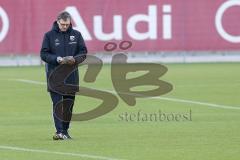 1. Bundesliga - Fußball - FC Ingolstadt 04 - Training - Interimstrainer Michael Henke übernimmt Training bis neuer Cheftrainer gefunden ist, studiert seine Aufzeichnungen