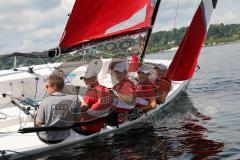 1. Bundesliga - Fußball - FC Ingolstadt 04 - Audi Sailing Experience - Lukas Hinterseer (16, FCI) Torwart Martin Hansen (35, FCI) Pascal Groß (10, FCI) Moritz Hartmann (9, FCI)