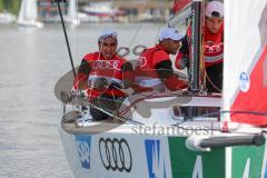 1. Bundesliga - Fußball - FC Ingolstadt 04 - Audi Sailing Experience - Darío Lezcano (11, FCI) Marvin Matip (34, FCI) Stefan Lex (14, FCI)