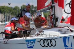 1. Bundesliga - Fußball - FC Ingolstadt 04 - Audi Sailing Experience - Almog Cohen (36, FCI) Romain Brégerie (18, FCI) Torwart Fabijan Buntic (24, FCI)