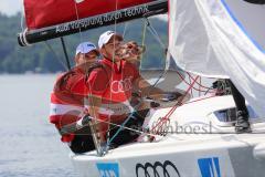 1. Bundesliga - Fußball - FC Ingolstadt 04 - Audi Sailing Experience - Torwart Martin Hansen (35, FCI) Moritz Hartmann (9, FCI)