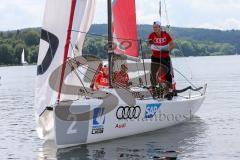 1. Bundesliga - Fußball - FC Ingolstadt 04 - Audi Sailing Experience - Moritz Hartmann (9, FCI) Lukas Hinterseer (16, FCI) Pascal Groß (10, FCI)