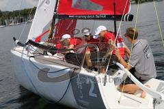 1. Bundesliga - Fußball - FC Ingolstadt 04 - Audi Sailing Experience - Pascal Groß (10, FCI) Moritz Hartmann (9, FCI) Lukas Hinterseer (16, FCI)