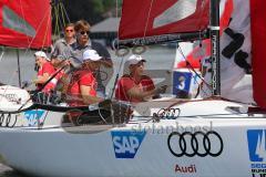 1. Bundesliga - Fußball - FC Ingolstadt 04 - Audi Sailing Experience - Maurice Multhaup (31, FCI) Torwart Örjan Haskjard Nyland (26, FCI)