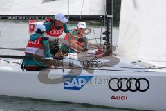 1. Bundesliga - Fußball - FC Ingolstadt 04 - Audi Sailing Experience - Co-Trainer Argirios Giannikis (FCI) Cheftrainer Markus Kauczinski (FCI) Co-Trainer Patrick Westermann (FCI)