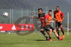 1. Bundesliga - Fußball - FC Ingolstadt 04 - Trainingslager - Vorbereitung - Training - Darío Lezcano (11, FCI) Maurice Multhaup (31, FCI) Marvin Matip (34, FCI)