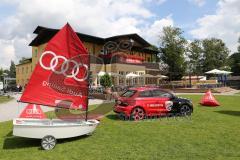 1. Bundesliga - Fußball - FC Ingolstadt 04 - Audi Sailing Experience - Yachtclub  mit Audi und FCI Fahnen