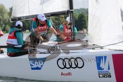 1. Bundesliga - Fußball - FC Ingolstadt 04 - Audi Sailing Experience - Co-Trainer Argirios Giannikis (FCI) Cheftrainer Markus Kauczinski (FCI) Co-Trainer Patrick Westermann (FCI)