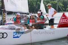 1. Bundesliga - Fußball - FC Ingolstadt 04 - Audi Sailing Experience - Co-Trainer Patrick Westermann (FCI) Co-Trainer Argirios Giannikis (FCI) Cheftrainer Markus Kauczinski (FCI)