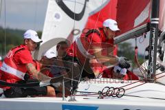 1. Bundesliga - Fußball - FC Ingolstadt 04 - Audi Sailing Experience - Torwart Martin Hansen (35, FCI) Lukas Hinterseer (16, FCI) Moritz Hartmann (9, FCI)