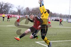 Bayernliga - Saison 2016/2017 - FC Ingolstadt 04 - U17 - SSV Jahn Regensburg - Schröder Lukas rot FCI  - Weinzierl Simon Torwart Regensburg - Foto: Meyer Jürgen