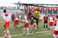 Bayernliga - Saison 2016/2017 - FC Ingolstadt 04 - U17 - SSV Jahn Regensburg - Schröder Lukas rot FCI  - Weinzierl Simon Torwart Regensburg - Foto: Meyer Jürgen