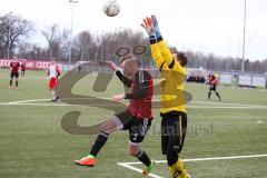 Bayernliga - Saison 2016/2017 - FC Ingolstadt 04 - U17 - SSV Jahn Regensburg - Schröder Lukas rot FCI  - Weinzierl Simon Torwart Regensburg - Foto: Meyer Jürgen