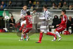 DFB - Pokalspiel - Eintracht Frankfurt - FC Ingolstadt 04 - Almog Cohen (#36 FCI) - Tarashaj Shani (#30 Frankfurt) - Pascal Groß (#10 FCI) - Foto: Meyer Jürgen