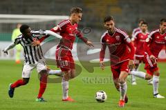 DFB - Pokalspiel - Eintracht Frankfurt - FC Ingolstadt 04 - Max Christiansen (#19 FCI) - Tawatha Taleb (#33 Frankfurt) - Foto: Meyer Jürgen