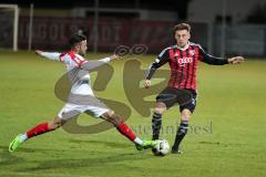 Regionalliga Bayern - FC Ingolstadt 04 II - FC Augsburg II - links Albion Vrenezi (FCA) und rechts Albano Gashi (20)