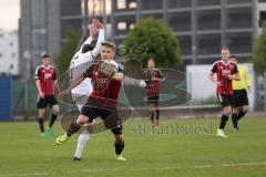 Regionalliga Bayern - FC Ingolstadt 04 II - Wacker Burghausen - Zweikampf Christoph Fenninger (14) erobert den Ball von Philipp Knochner