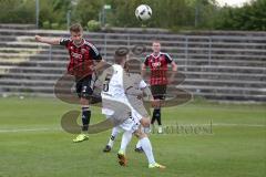 Regionalliga Bayern - FC Ingolstadt 04 II - Wacker Burghausen - Kopfball Christoph Fenninger (14), Daniel Hofstetter (Wacker)