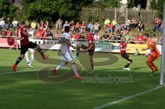 1. BL - Saison 2016/2017 - Testspiel - FC Ingolstadt 04 - 1. FC Nürnberg - Führungstreffer von Leipertz Robert (#13FCI) - zum 1:0 -  Foto: Meyer Jürgen