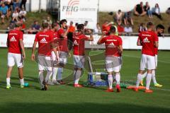 1. BL - Saison 2016/2017 - Testspiel - FC Ingolstadt 04 - 1. FC Nürnberg - Sportplatz in Kösching - Mannschaft wärmt sich auf -  Foto: Meyer Jürgen