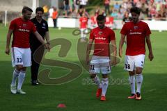 1. BL - Saison 2016/2017 - Testspiel - FC Ingolstadt 04 - 1. FC Nürnberg - Leipertz Robert (#13FCI) - Multhaupt Maurice (#31FCI) - Bregerie Romain (#18FCI) -  Foto: Meyer Jürgen