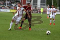 1. BL - Saison 2016/2017 - Testspiel - FC Ingolstadt 04 - 1. FC Nürnberg -  Leipertz Robert (#13FCI) - Sepsi Laszlo (#6 FCN) - Foto: Meyer Jürgen