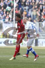 2. Bundesliga - Fußball - MSV Duisburg - FC Ingolstadt 04 - Stefan Kutschke (20, FCI) Gerrit Nauber (6 Duisburg)