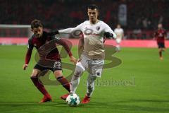 2. Bundesliga - Fußball - 1. FC Nürnberg - FC Ingolstadt 04 - Tim Leibold (23 FCN) Alfredo Morales (6, FCI)