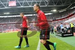 2. Bundesliga - Fußball - Fortuna Düsseldorf - FC Ingolstadt 04 - Warm machen Robert Leipertz (13, FCI) Marcel Gaus (19, FCI)