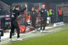 2. Bundesliga - 1. FC Union Berlin - FC Ingolstadt 04 - Cheftrainer Stefan Leitl (FCI) schreit