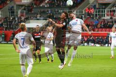 2. BL - Saison 2017/2018 - FC Ingolstadt 04 - 1. FC Heidenheim - Stefan Kutschke (#20 FCI) beim Kopfball - Norman Theuerkauf (#30 Heidenheim) - Foto: Meyer Jürgen