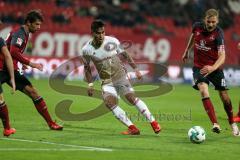 2. Bundesliga - Fußball - 1. FC Nürnberg - FC Ingolstadt 04 - Darío Lezcano (11, FCI) Hanno Behrens (18 FCN)