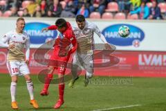 2. BL - Saison 2017/2018 - FC Heidenheim - FC Ingolstadt 04 - Almog Cohen (#8 FCI) trifft zum 1:0 Führungstreffer - jubel - Sonny Kittel (#10 FCI) - Foto: Meyer Jürgen
