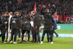 2. Bundesliga - Fußball - 1. FC Nürnberg - FC Ingolstadt 04 - Sieg 1:2 Jubel Team rechts Co-Trainer Andre Mijatovic (FCI)