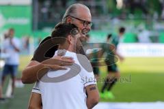 2. Bundesliga - Fußball - SpVgg Greuther Fürth FC Ingolstadt 04 - Cheftrainer Stefan Leitl (FCI) und hinten Vorsitzender des Vorstandes Peter Jackwerth (FCI)