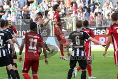 2. Bundesliga - Fußball - SV Sandhausen - FC Ingolstadt 04 - Kopfballduell Romain Brégerie (18, FCI) rechts Karl, Markus (23 SV)