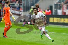 2. BL - Saison 2017/2018 - FC St. Pauli - FC Ingolstadt 04 - Der 0:3 Führungstreffer durch Dario Lezcano (#11 FCI) - jubel - Foto: Meyer Jürgen