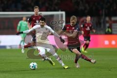 2. Bundesliga - Fußball - 1. FC Nürnberg - FC Ingolstadt 04 - Almog Cohen (8, FCI) Hanno Behrens (18 FCN)