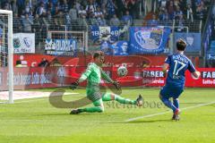 2. BL - Saison 2017/2018 - VFL Bochum - FC Ingolstadt 04 - Der 2:0 Treffer durch Kruse Robbie #17 Bochum - jubel - Orjan Nyland (#1 Torwart FCI) - Foto: Meyer Jürgen