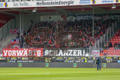 2. BL - Saison 2017/2018 - FC Heidenheim - FC Ingolstadt 04 - Fans - Fankurve - mitgereiste Fans nach Heidenheim - Foto: Meyer Jürgen