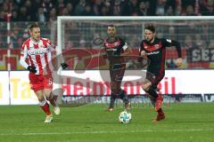 2. Bundesliga - 1. FC Union Berlin - FC Ingolstadt 04 - Polter, Sebastian (Union 9) Marvin Matip (34, FCI) Christian Träsch (28, FCI)