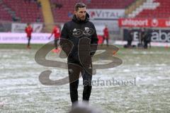 2. BL - Saison 2017/2018 - 1.FC Kaiserslautern - FC Ingolstadt 04 - Stefan Leitl (Cheftrainer FCI) - Schneefall - Foto: Meyer Jürgen