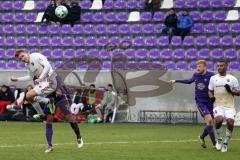 2. Bundesliga - Fußball - Erzgebirge Aue - FC Ingolstadt 04 - letzter Kopfball Tobias Schröck (21, FCI)